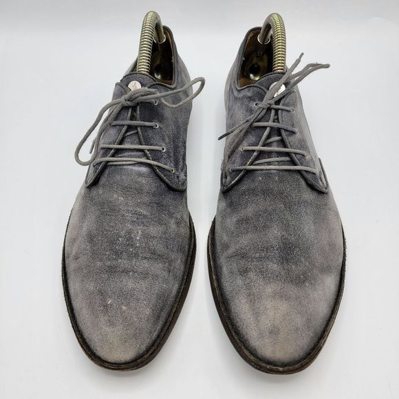 Cesare Paciotti Distressed Gray Suede Derby Size 9 main image 3